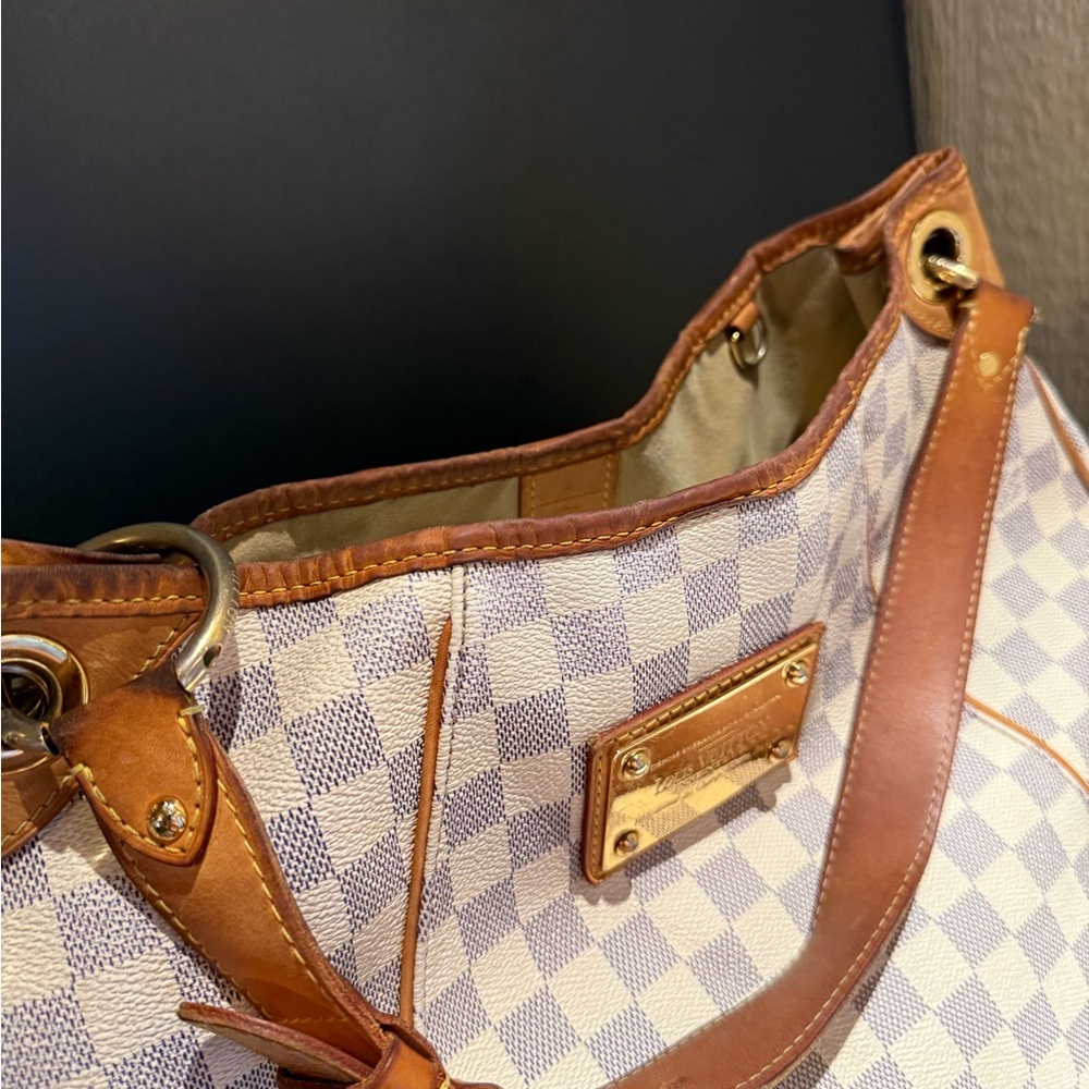 Louis Vuitton Galliera PM Damier Azur Shoulder Bag Authentic - Picture 6 of 10